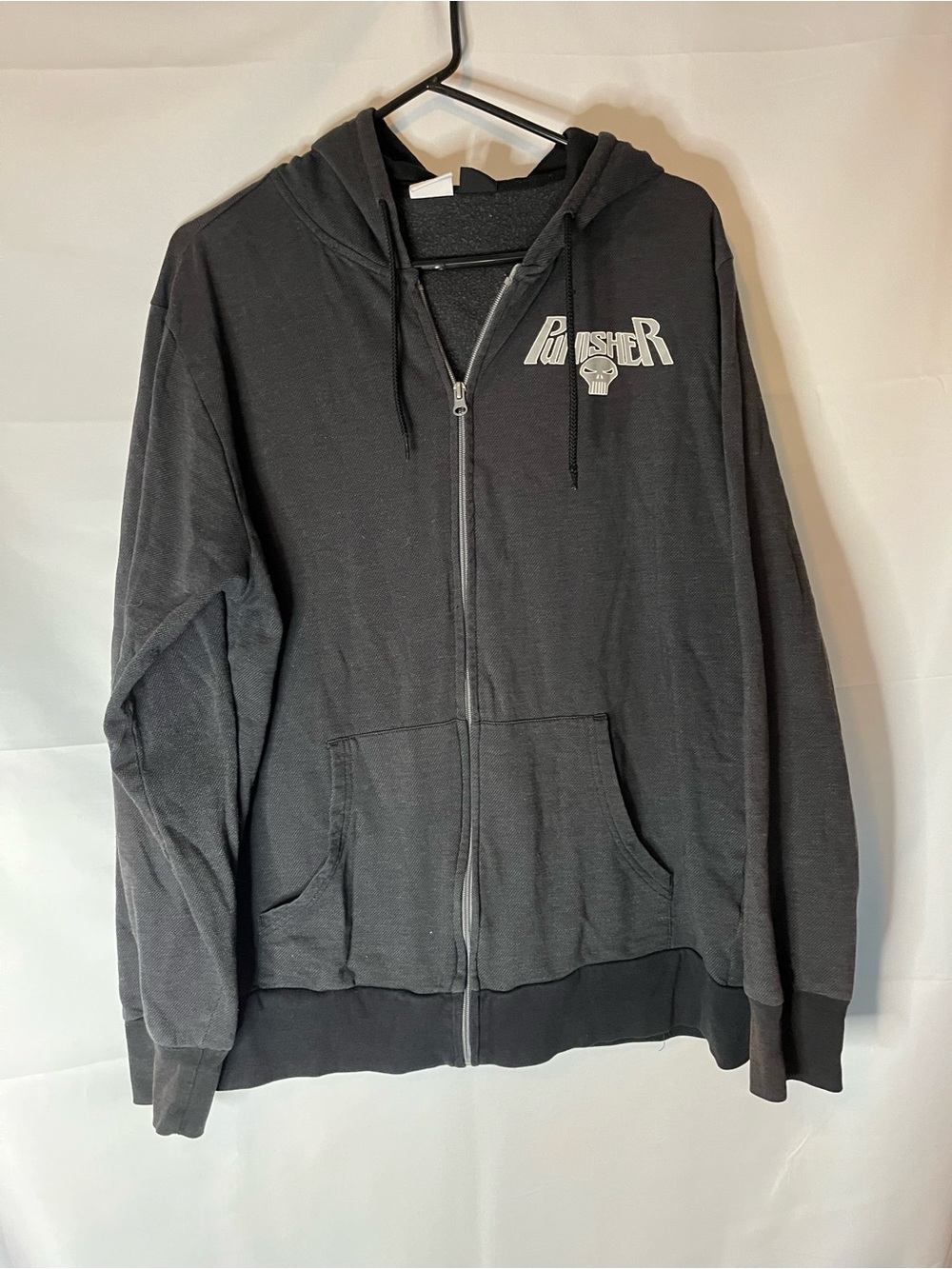 Marvel The Punisher Dark Gray Full-Zip Hoodie